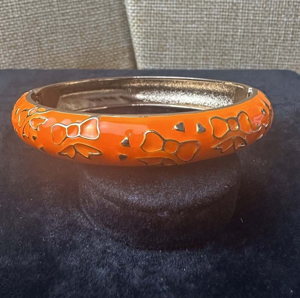 Sequin Nordstrom Multicolor Gold Tone Statement Enamel Bangle Bracelet # 359